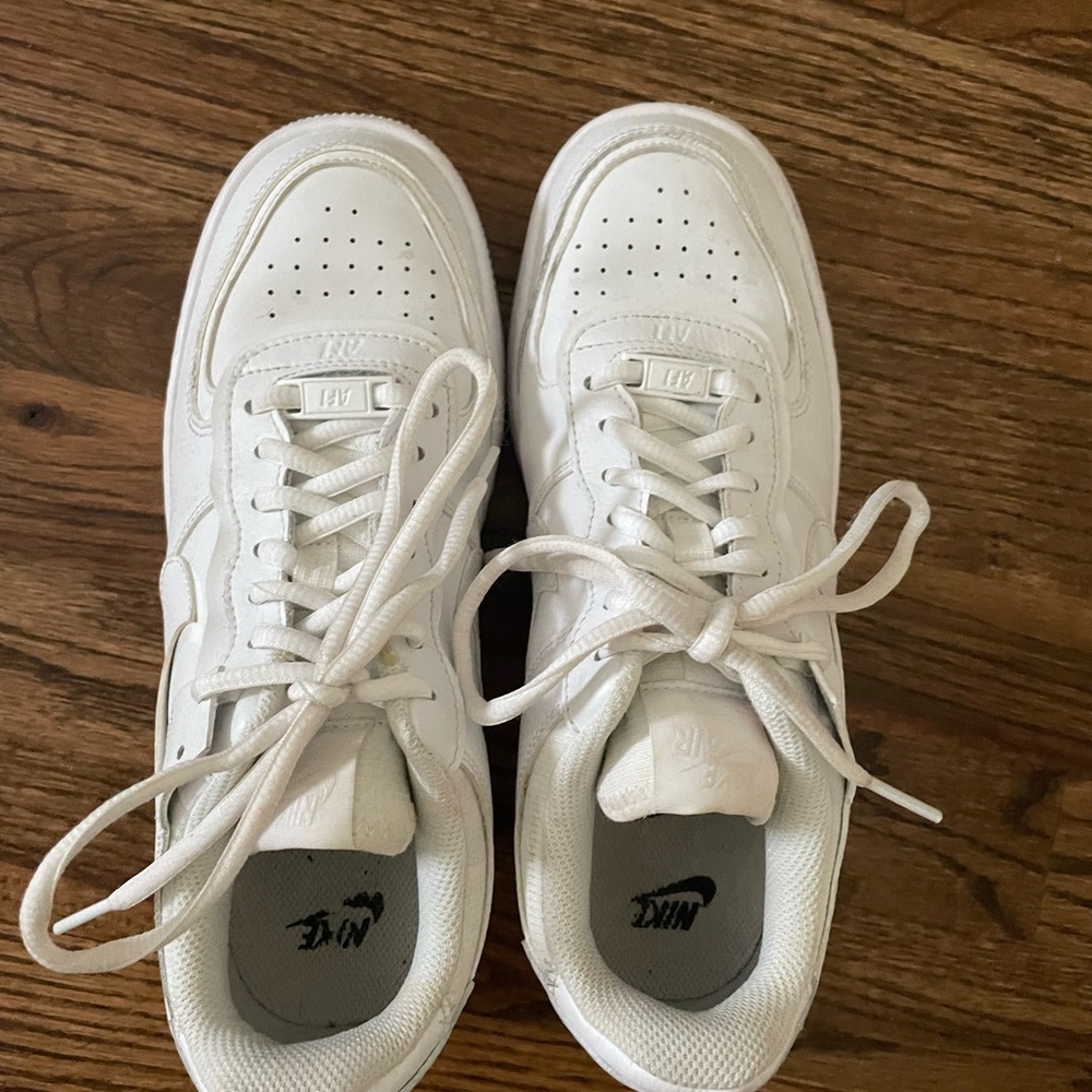 White Nike Air Force 1 Shadow